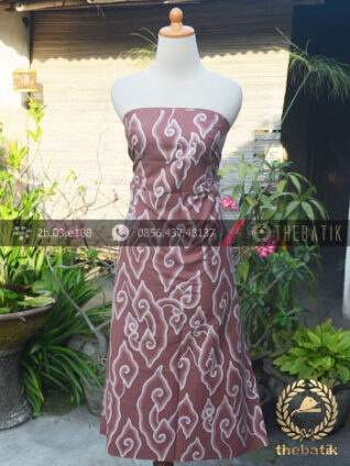 Bahan Batik Tulis Mega Mendung Coklat