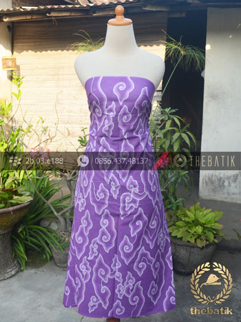 Batik Tulis Megamendung Cirebon Warna Ungu