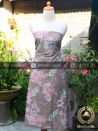 Kain Batik Emboss Motif Kontemporer Abu-Abu Pink