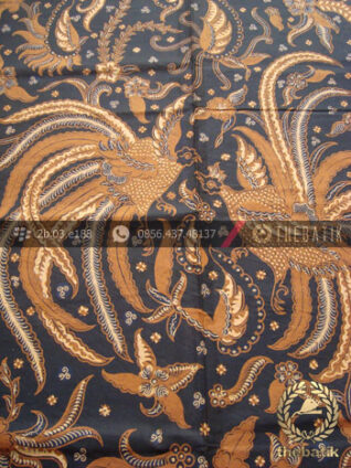 Kain Batik Solo Klasik Motif Peksi Latar Hitam Soga Genes