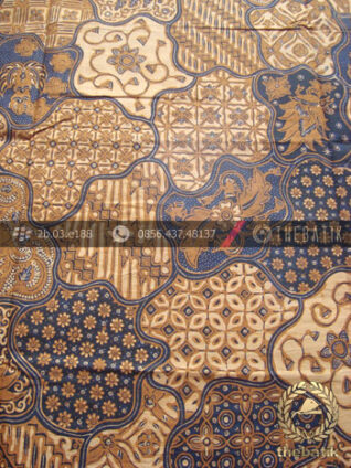 Bahan Baju Batik Solo Motif Sekarjagad Klasik Soga Genes