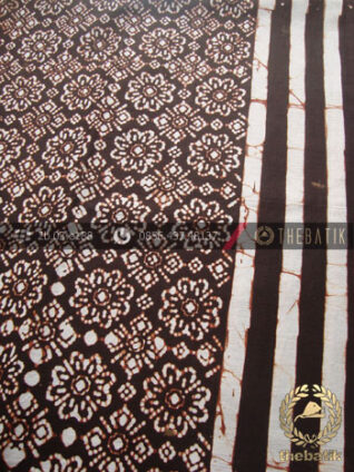 Bahan Sarung Batik Motif Ceplokan Seling Garis