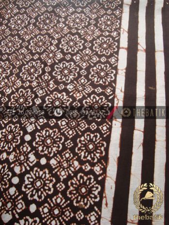 Bahan Sarung Batik Motif Ceplokan Seling Garis