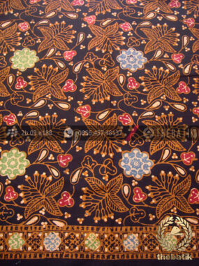 Bahan Baju Batik Kombinasi Tulis Bunga Klasik Coletan