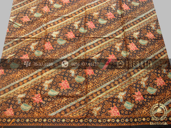 Bahan Baju Batik Kombinasi Tulis Lereng Klasik Coletan