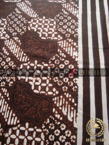 Bahan Kain Batik Motif Sekarjagad Seling Garis