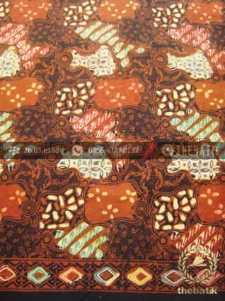 Kain Batik Kombinasi Tulis Sekarjagad Klasik Coletan Merah