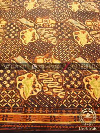 Bahan Batik Kombinasi Tulis Sekarjagad Klasik Coletan Kuning