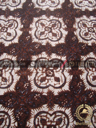 Kain Bahan Baju Batik Klasik Motif Ceplokan Gede Hitam