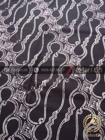 Bahan Kain Batik Jogja Motif Parang Barong Hitam