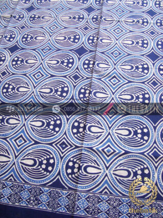 Bahan Baju Batik Etnik Biru Kombinasi Tulis