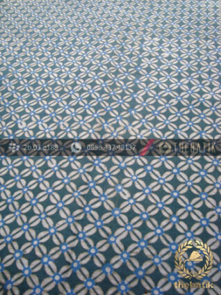 Batik Pewarna Alami Motif Ceplokan Kecil Indigo