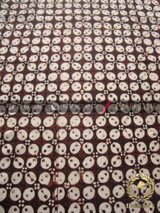 Kain Batik Klasik Jogja Motif Kawung Bulet Sogan