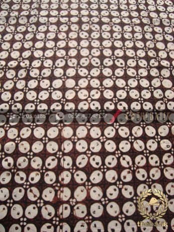 Kain Batik Klasik Jogja Motif Kawung Bulet Sogan