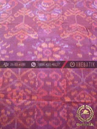 Kain Bahan Baju Tenun Ikat Modern Merah Marun