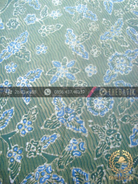 Batik Tulis Pewarna Alami Motif Bantulan Galaran Hijau