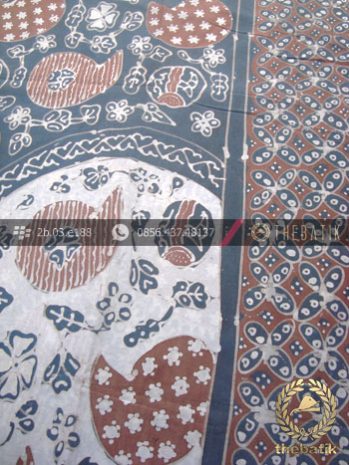 Batik Tulis Pewarna Alami Keongan Tumpal Kawung