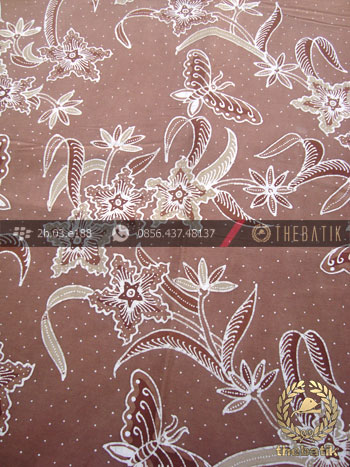 Batik Tulis Pewarna Alami Kupu Buketan Coklat