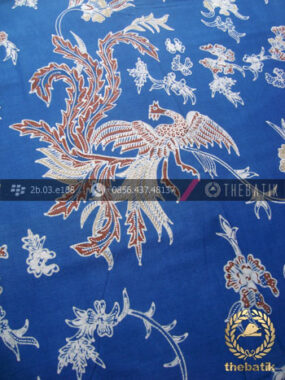 Batik Tulis Pewarna Alami Motif Peksi Biru Indigo