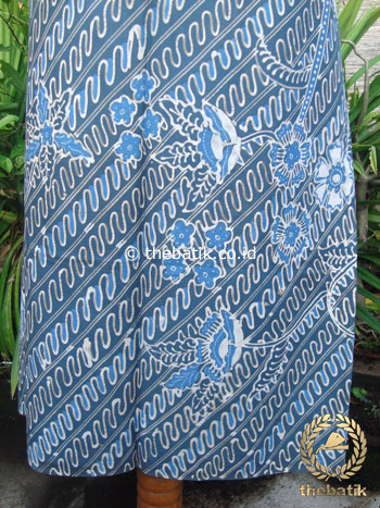 Batik Tulis Pewarna Alami Parang Buketan Indigo
