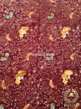 Kain Batik Coletan Motif Burung Marun
