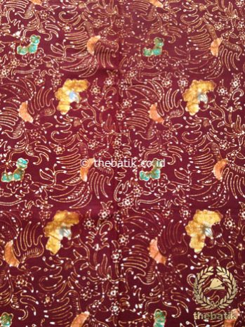 Kain Batik Coletan Motif Burung Marun