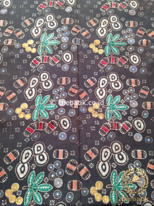 Kain Batik Coletan Motif Kontemporer Modern Abu-Abu Tua