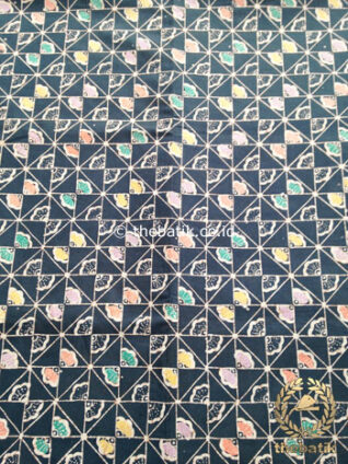 Kain Batik Indigo Coletan Motif Baris Kundur