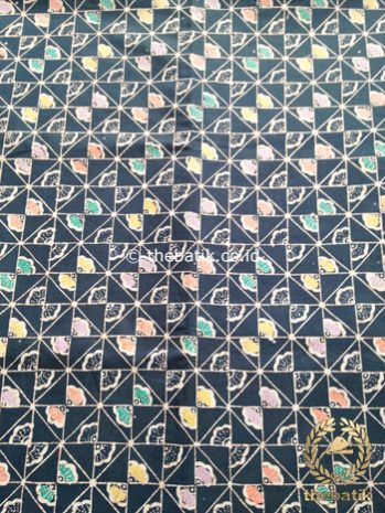 Kain Batik Indigo Coletan Motif Baris Kundur