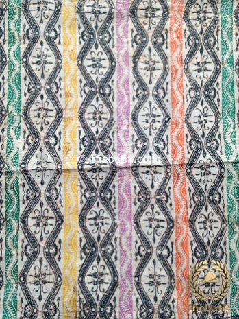 Kain Batik Indigo Coletan Motif Delimo Garis