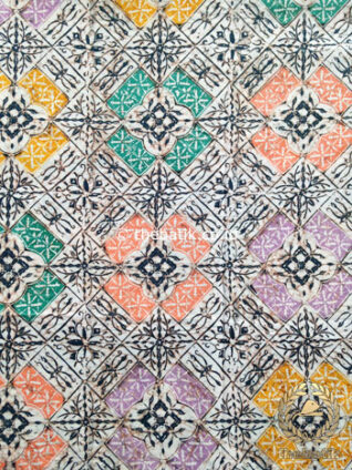 Kain Batik Indigo Coletan Motif Ganggong