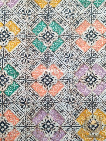 Kain Batik Indigo Coletan Motif Ganggong
