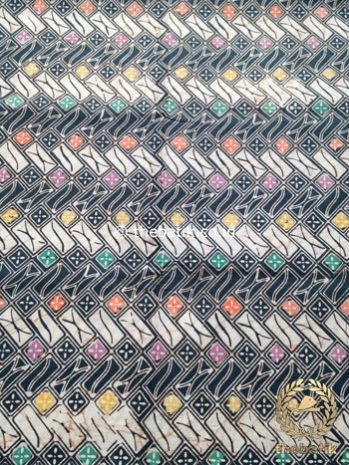 Kain Batik Indigo Coletan Motif Lereng Kontemporer