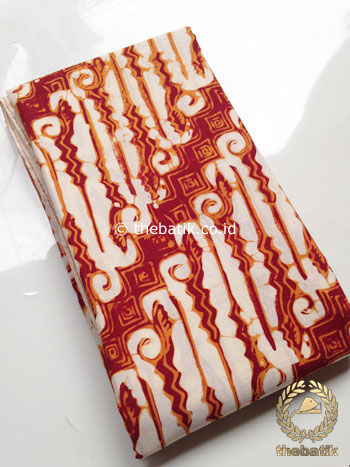 Kain Batik Jogja Klasik Kemerahan Motif Parang Curigo Gede