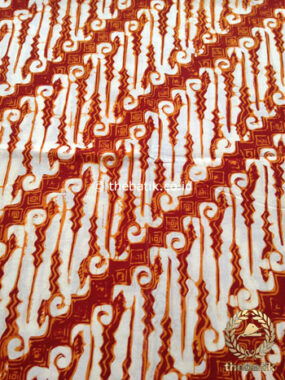Kain Batik Jogja Klasik Kemerahan Motif Parang Curigo Gede