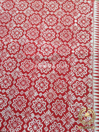 Bahan Kain Batik Kelengan Jarak Kepyar Kemerahan