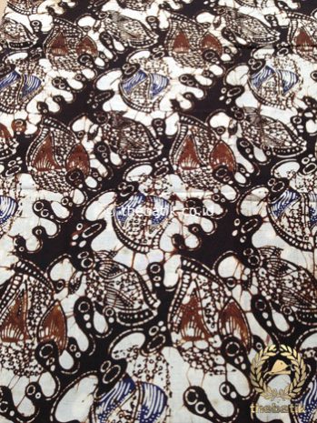 Kain Batik Panjang Warna Sogan Klasik Daun Air