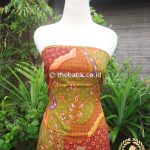 Kain Batik Katun Jepang Motif Abstrak Hijau Marun