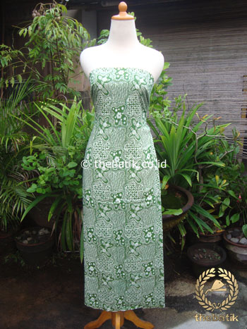 Kain Batik Katun Jepang Motif Sekarjagad Hijau