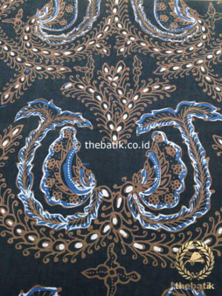 Kain Batik Tulis Warna Alam Motif Babon Angrem Latar Hitam