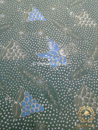 Kain Batik Tulis Warna Alam Kehijauan Motif Anggur Titik