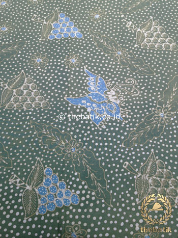 Jual Kain Batik  Tulis Warna Alam  Kehijauan Motif  Anggur 