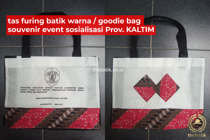 Pesan Tas Batik untuk Event Sosialisasi Provinsi Kalimantan Timur - Warna Merah