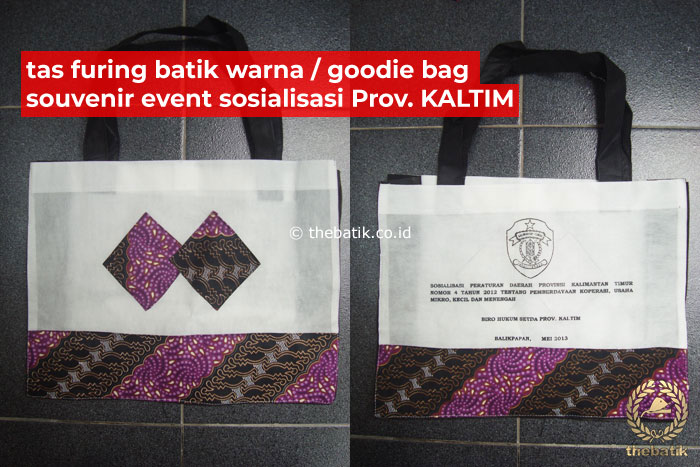 Pesan Tas Batik untuk Event Sosialisasi Provinsi Kalimantan Timur - Warna Ungu
