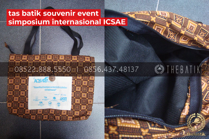 Tas Batik Souvenir Event Simposium International Conference on Sustainable Agriculture and Environment (ICSAE)