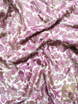 Bahan Kebaya Rok Bawahan Batik Sutera Kain Atasan Baju Ungu