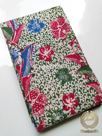 Kain Batik Tulis Motif Kembang Gringsing Hijau