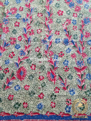 Kain Batik Tulis Motif Kembang Gringsing Hijau