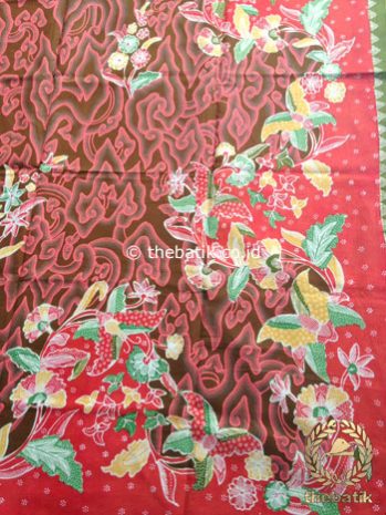 Kain Batik Tulis Motif Megamendung Kupu Pink Maroon