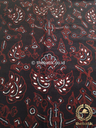 Kain Batik Tulis Motif Sido Mukti Latar Hitam